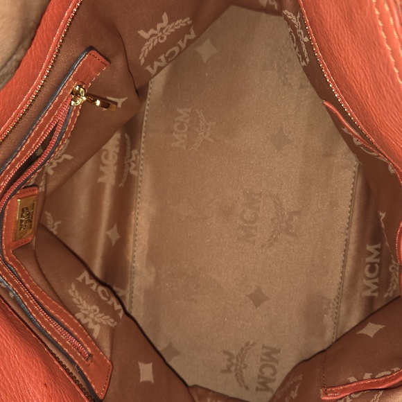 Low Start MCM ORANGE 2WAY SHOULDER BAG GREAT USED CONDITION - Picture 5 of 13